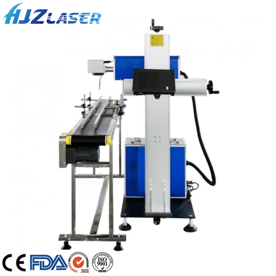 Hjz laser 30W 60W CO2 machine de marquage au laser pour flacons Production en ligne