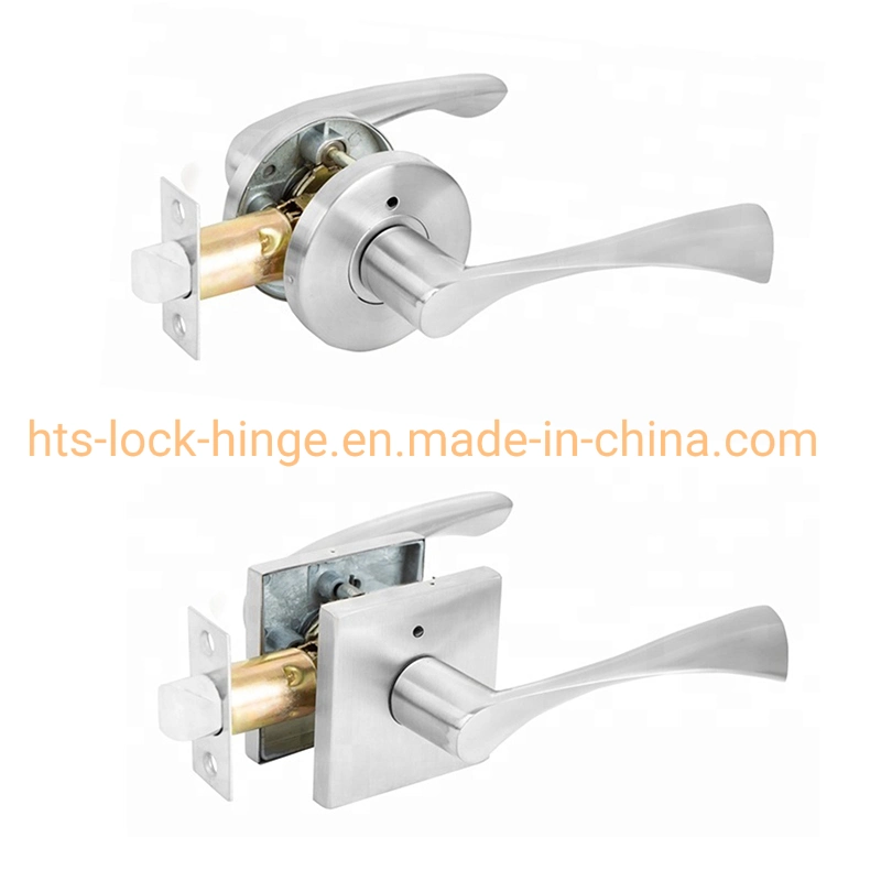 Door Furniture Hardware Tubular Lever Wing Handle Door Lock Keyed or Keyless by Zinc Alloy or Aluminum Passage Entrance Privacy Storeroom Lever Lock (3902)