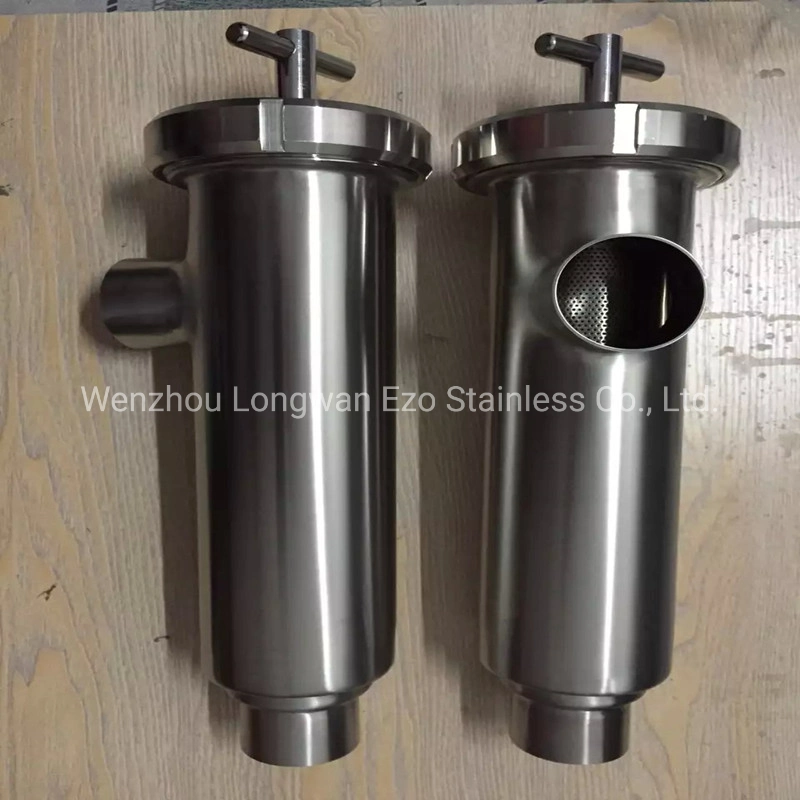 High Pressure Sanitary Stainless Steel Angle Type Strainer for Water Treatment
