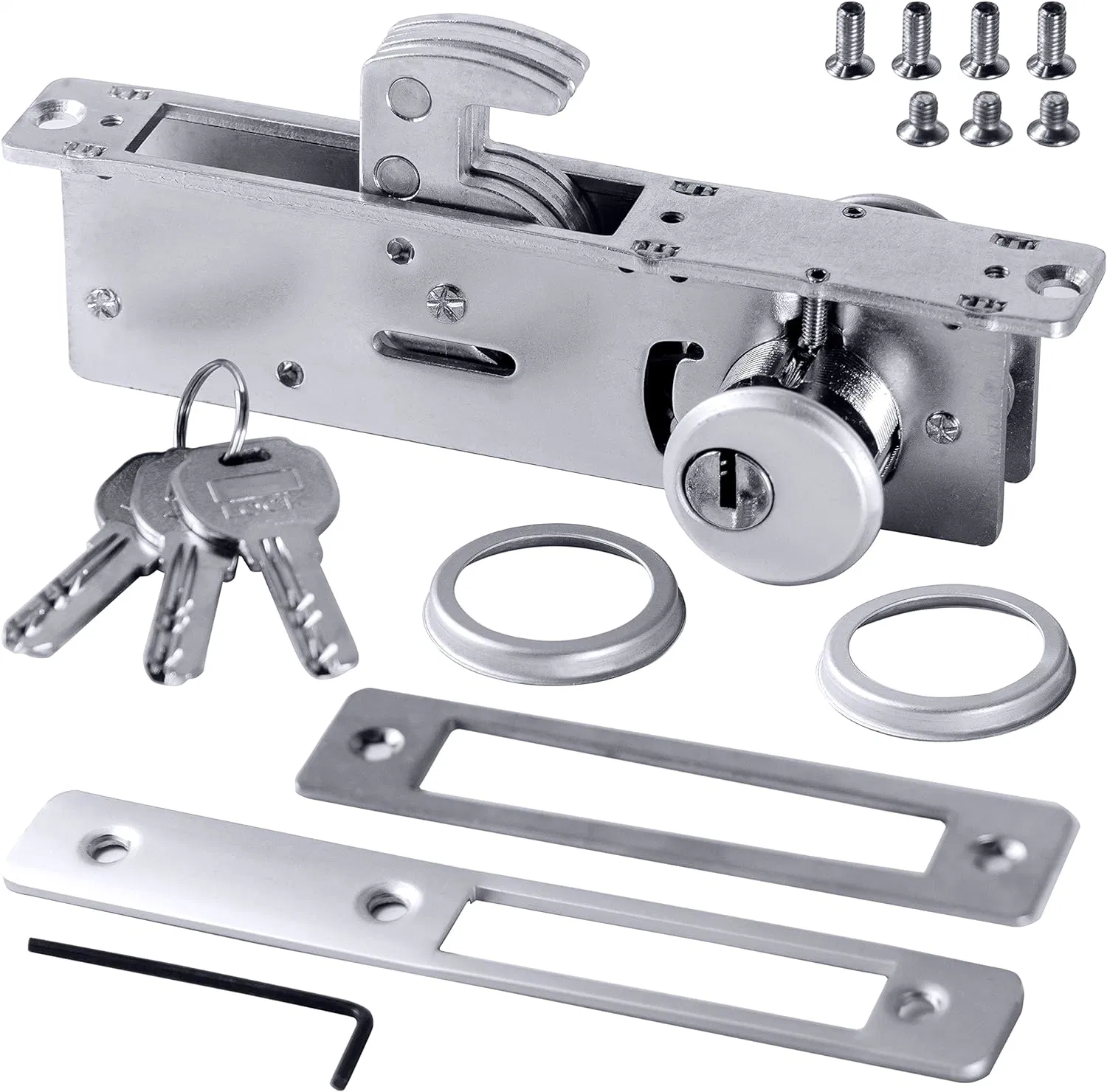 Anti Theft aluminio Storefront mortise Hook Deadbolt Lock Set