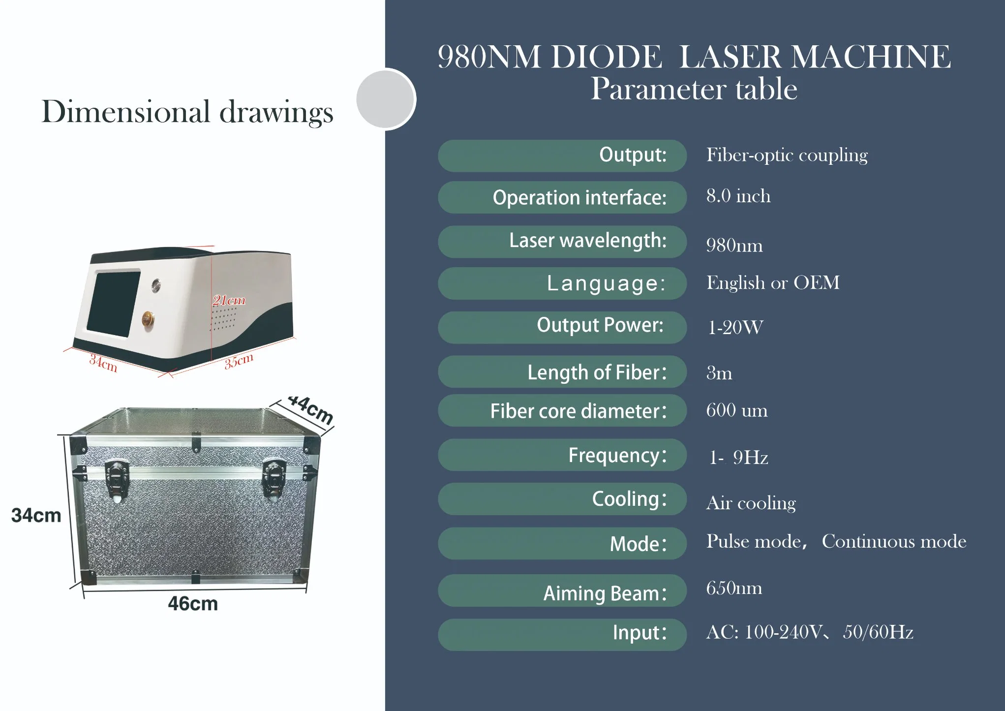 Máquina profissional de lipoaspiração de 980nm Máquina cirúrgica a laser de lipo Lipólise para emagrecimento corporal.