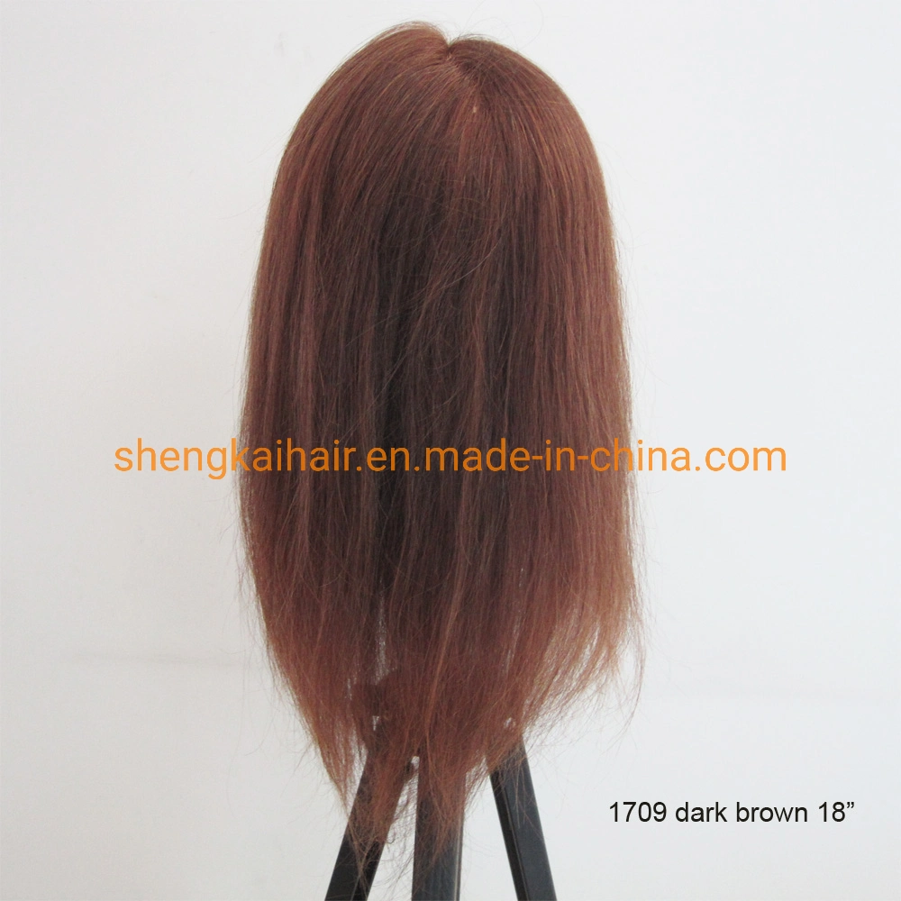 Qualidade de grossista pêlo marrom Cabelo humano práticas de formação da Cabeça para Cabeça barbeiro