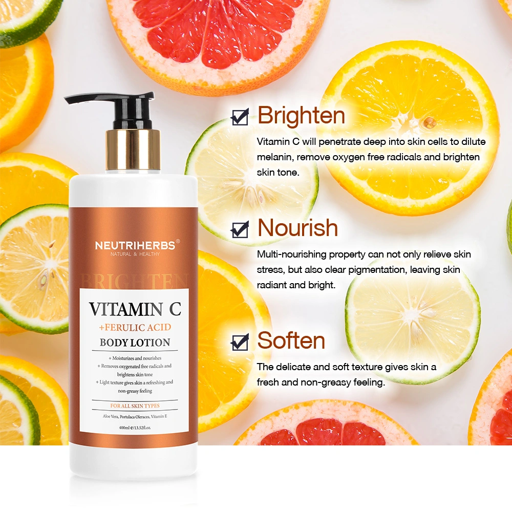 Skin Care Bright 400ml Vitamin C Body Lotion for African Skin