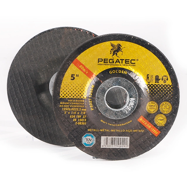 Pegatec 5" 125X6X22.2mm Grinder Center Depressed Grinding Wheels