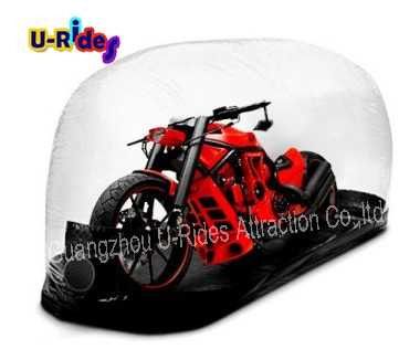 Wholesale inflatable garage ultimate bike shield folding bubble transparent PVC inflatable motorcycle tent cover