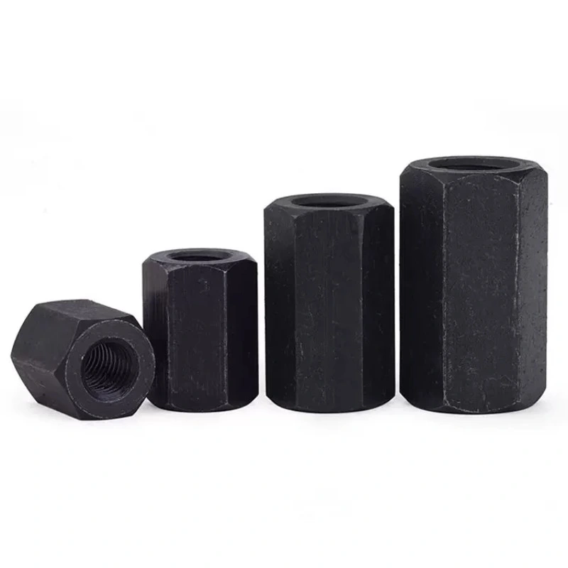 Black Hexagonal Long Nut Customizable Color Hexagonal Extension Nut