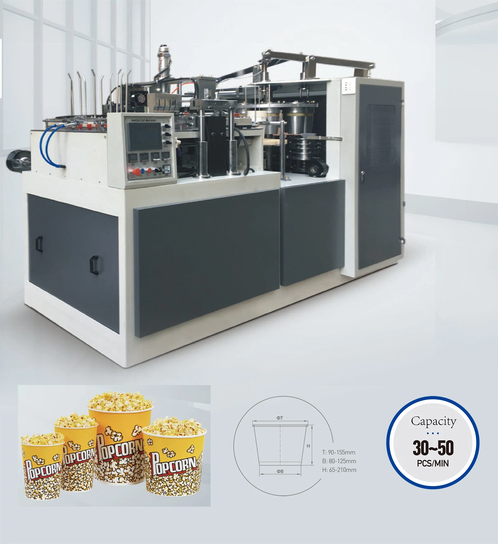 Hot Sale Fully Automatic Paper Popcorn/Kfc Cup Bowl Bucket Making Machine Price