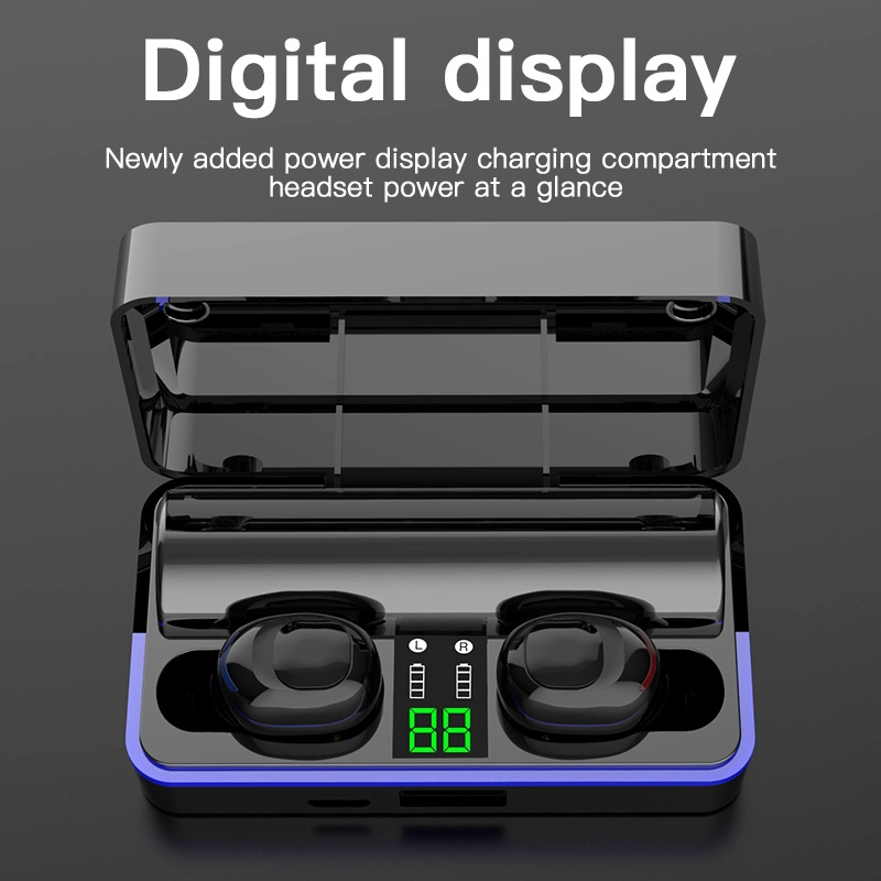 2 in 1 Wireless Tws V5.0 Bluetooth Handsfree Earphone with Charging Case