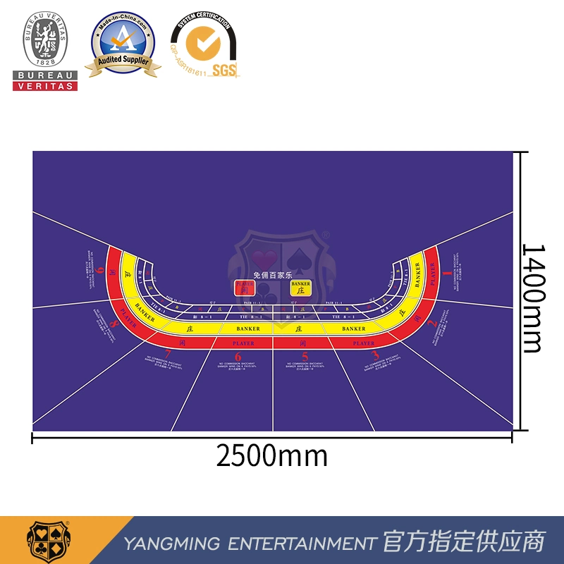 Les fabricants Custom-Designed Commission-Free imperméable de haute qualité Baccarat professionnel Ym-Bl Texas Casino Roulette nappe06p