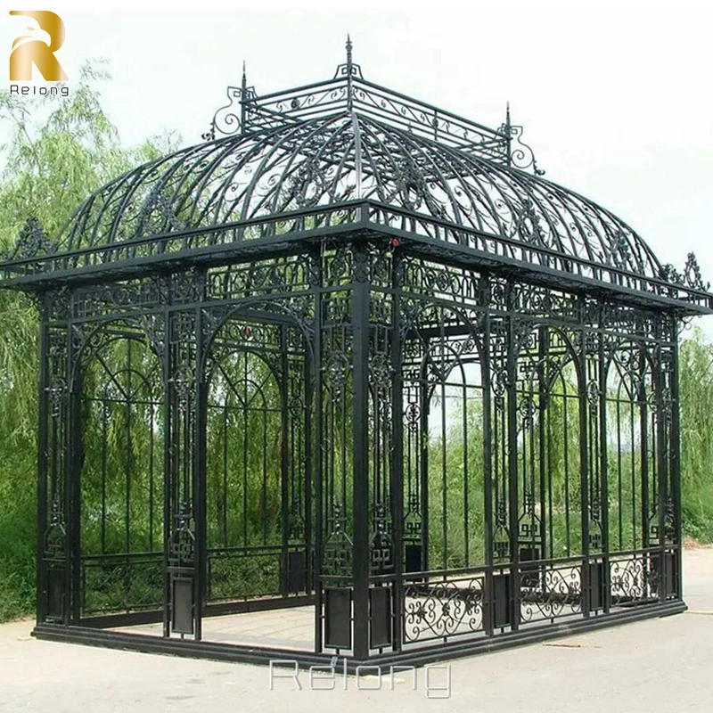 Large Outdoor Garden Decorative Cast Iron Garden Gazebo High quality/High cost performance  Wrought Iron Gazebo for Sale