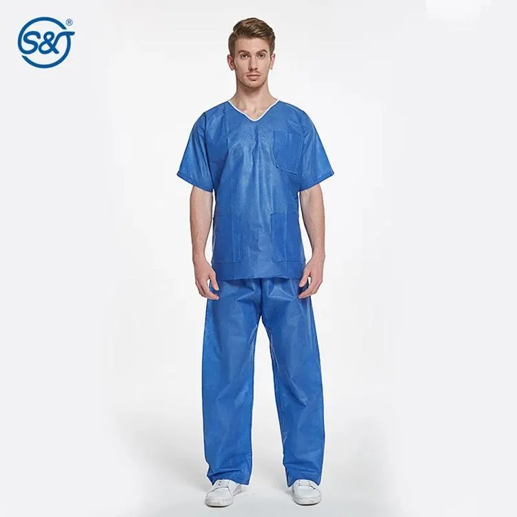 S&J Comfortable Hospital Disposable Surgical Nurse Uniform Medical Nurse Scrubs