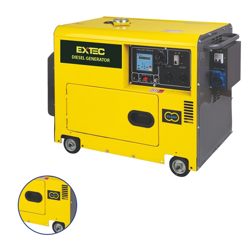 Extec Exd4500 Air-Cooled vérin unique Super Générateur Diesel silencieux avec protection contre les surtensions