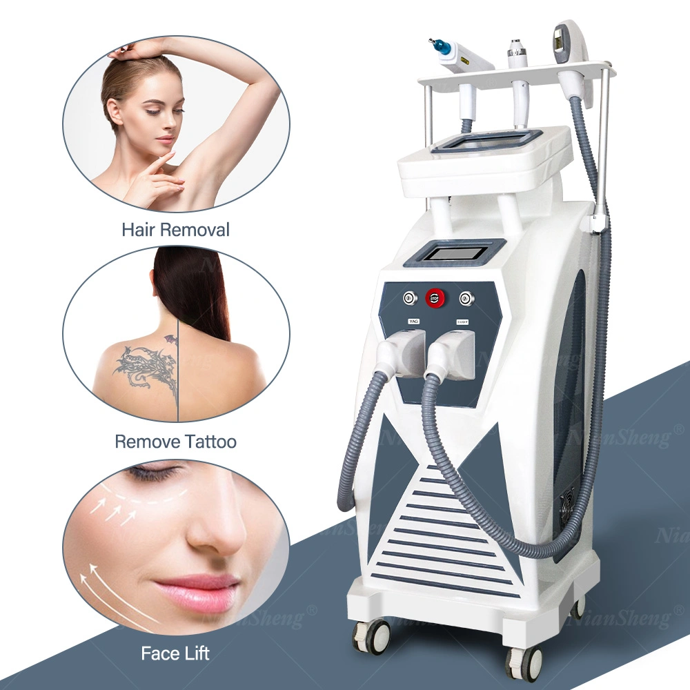 Multifunctional E-Light IPL RF+ND YAG Laser IPL Hair Removal Multi-Functional Acne Treatment