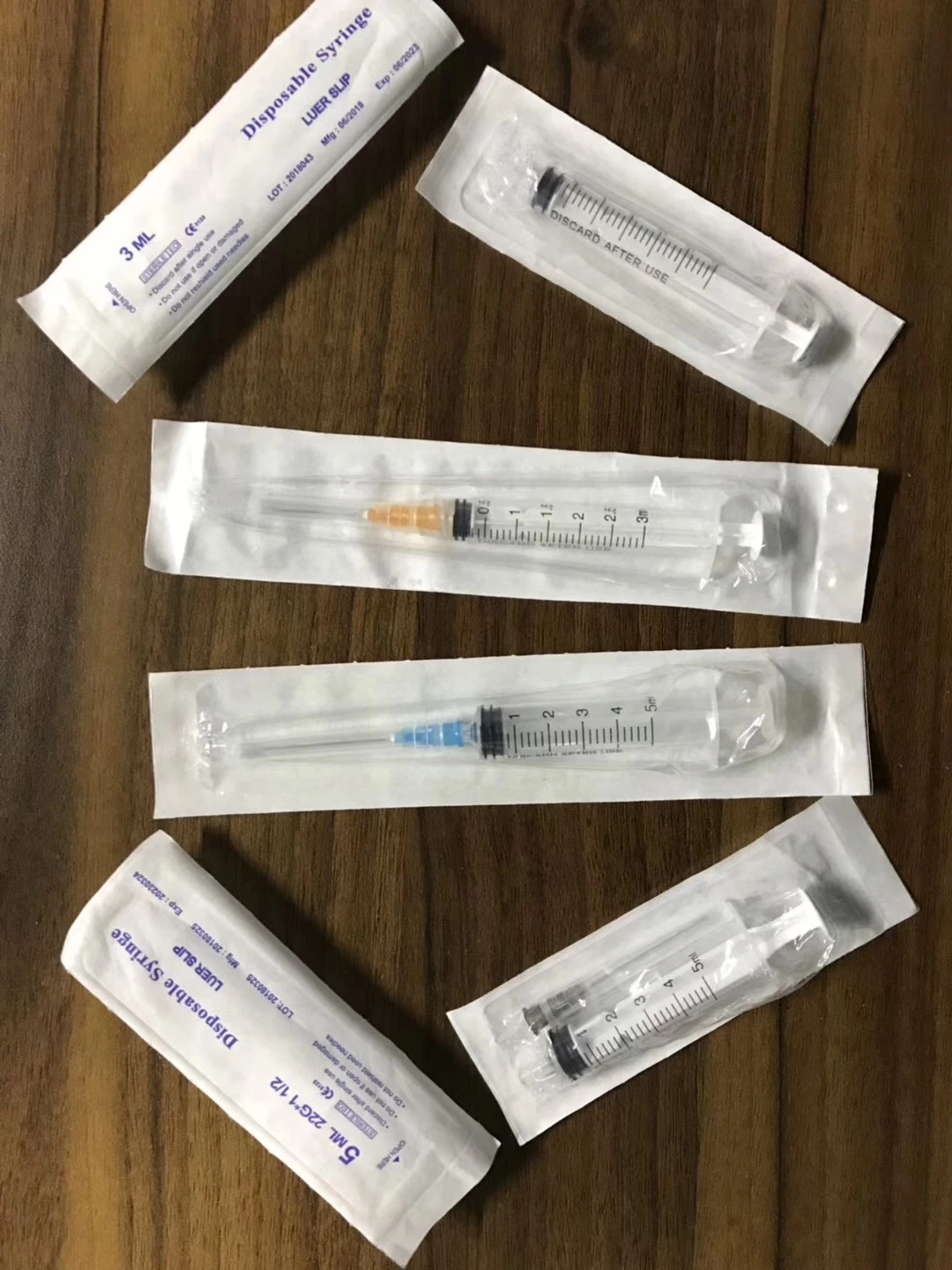 1ml desechable jeringa de insulina para uso médico