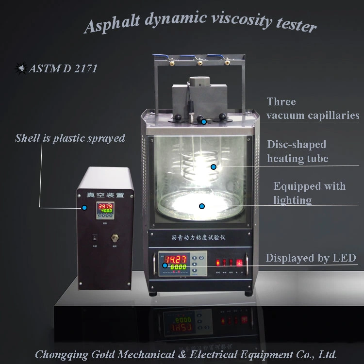 Asfalto Viscosímetro Dinâmico viscosidade dinâmica Tester ASTM D2171 para testes de petróleo