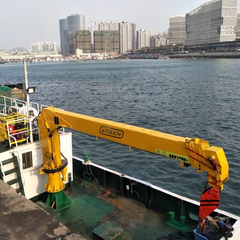 Used for Offshore Operations Machine Hydraulic Telescopic Boom Remote Operation Customization 5ton Marine Crane for Sale