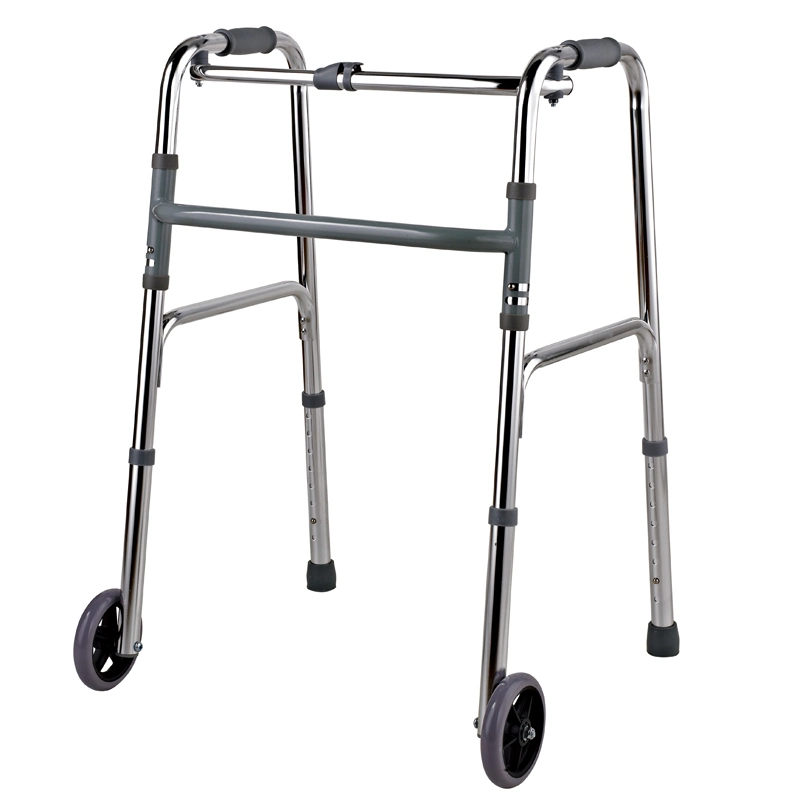 Peso ligero de aluminio Hot-Sellng bastidor caminar Walker para la tercera edad ayuda a pie