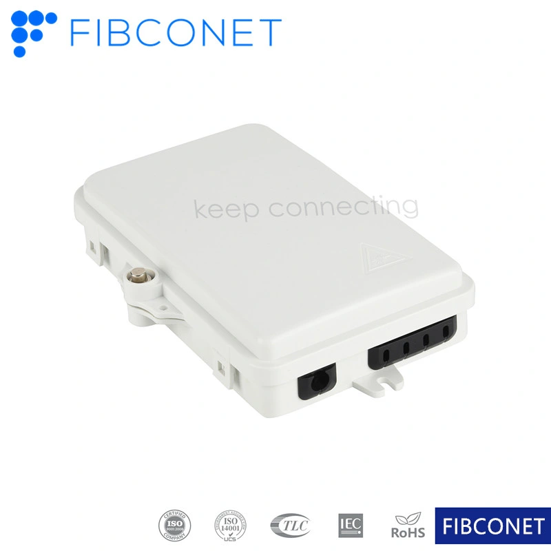 FTTH Impermeable IP65 de 2 núcleos 1*2 PLC Splitter Caja de distribución de plástico de fibra óptica