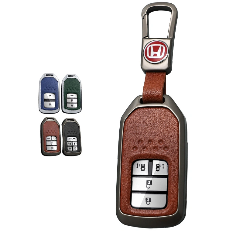 Wholesale Protection Metal TPU Leather Smart Car Key Case for Honda