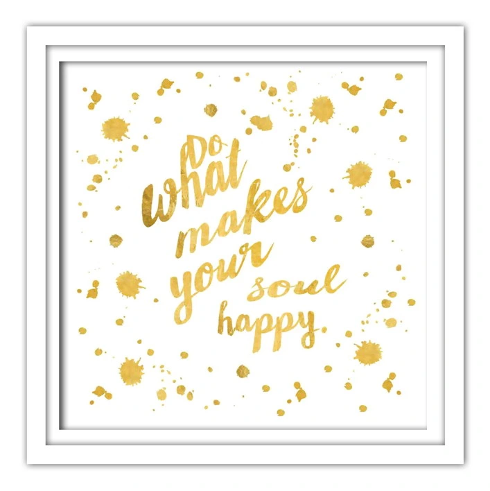 Gold Golden Inspirational Zitate PS Gerahmte Bild minimalistisch einfach modern Billig Haus Hotel Dekor Custom Wandkunst Gemälde