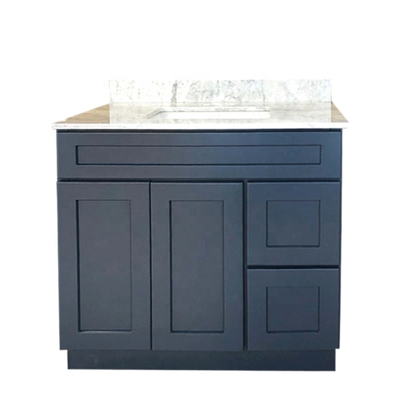 Rta Us Standard Size Blue Shaker Modern Bathroom Cabinet Vanity