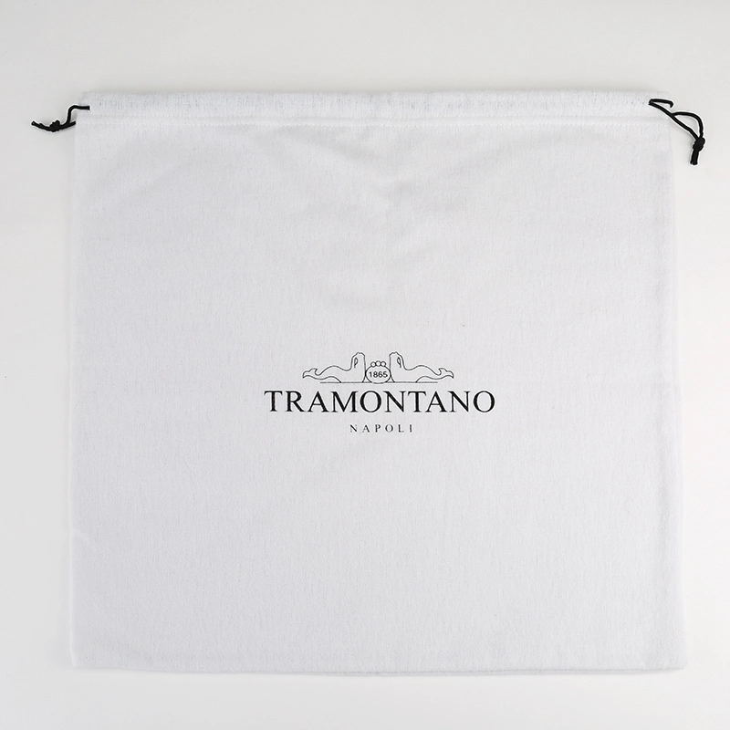 Funda de terciopelo blanco franela joyas Joyas de la bolsa bolsas Drawstring