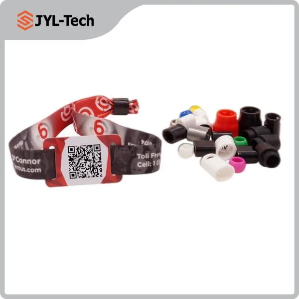 13.56MHz Custom Printed NFC RFID Fabric Woven Wristband Bracelet for Events