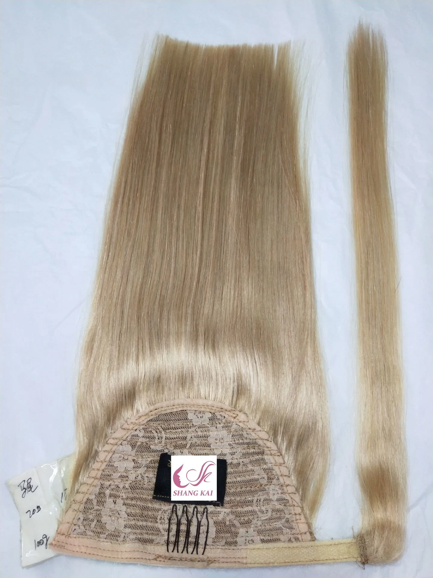 100% Pure Remy Human Hair Lady's Ponytail Hair Extension Wrap Ponytail Hair