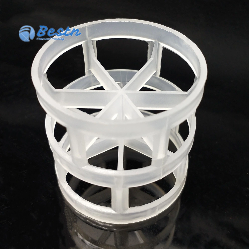 16mm 25mm 50mm 100mm Plastic PP PVC PVDF PTFE Pall Ring Chemical Packing for Tower Packing