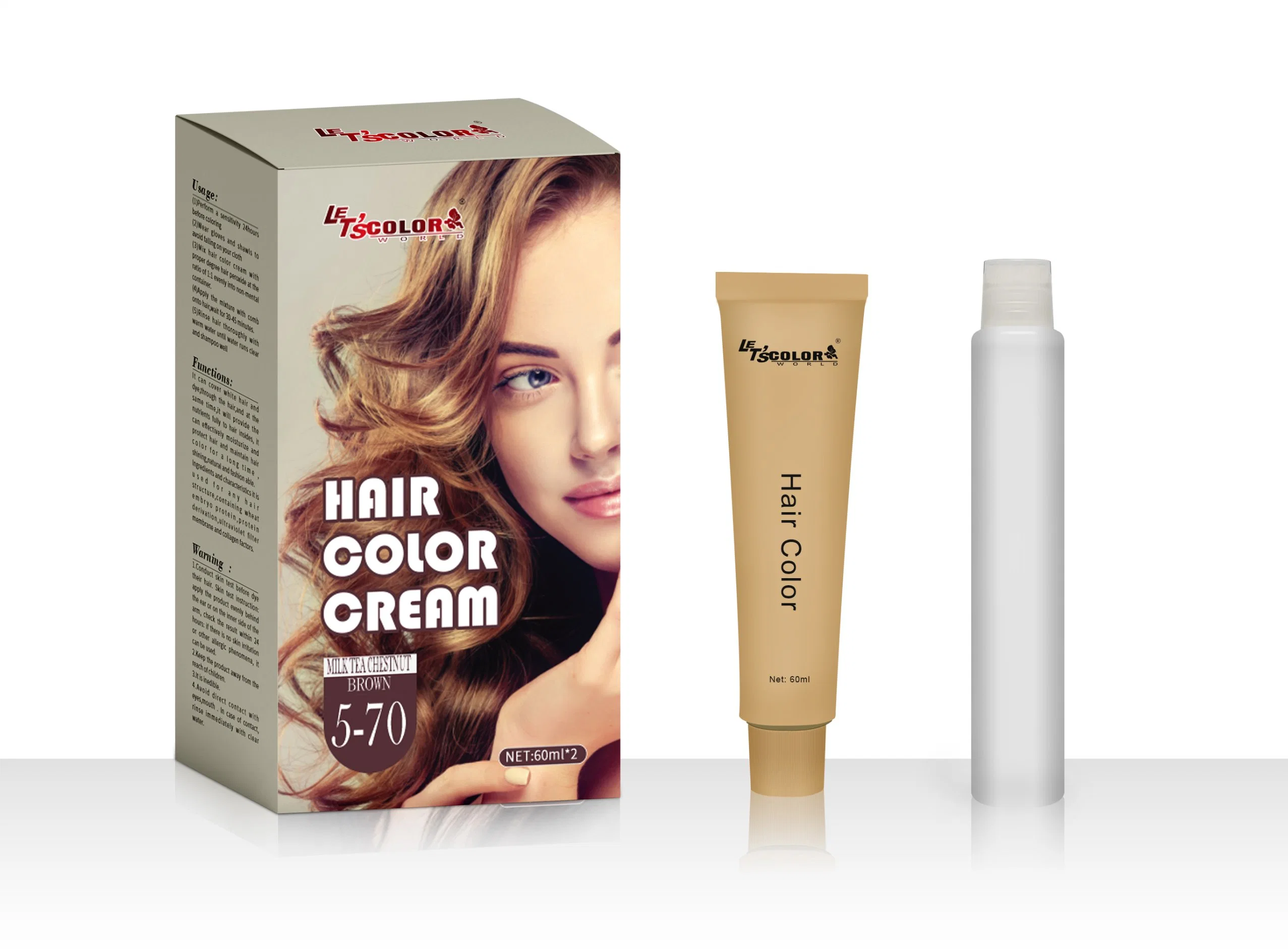 OEM Großhandel/Lieferant nicht allergische Haarfärbemittel natürliche Haarfarbe Creme