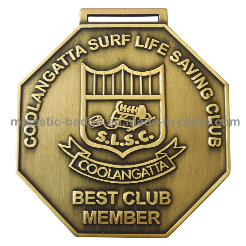 Customized Without Enamel Award Medallion (plating antique gold)