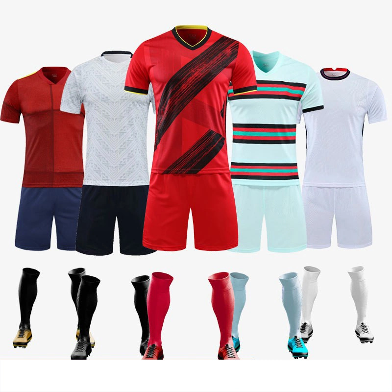 Soccer Jerseys Set Boys Short Sleeve Football Training Suit Football Jersey Set Sportswear DIY Custom