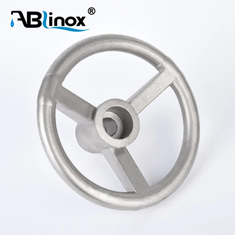 Stainless Steel Boat Fittings 3 Spokes Boat Steering Wheel Marine Hardware Casting Parts with Turning Knob