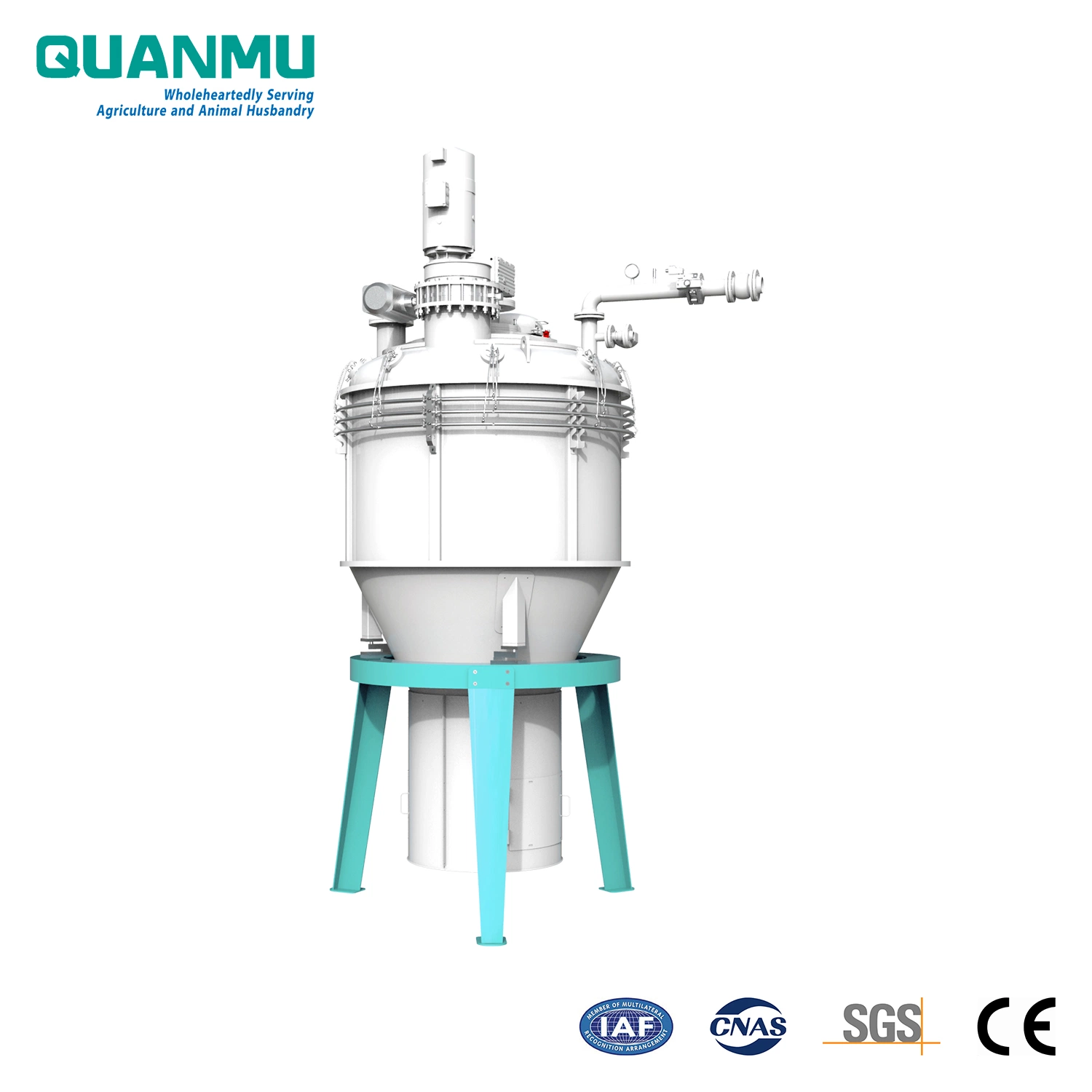 Floating or Sinking Fish and Aquatic Animal Feed Pellet Batch Vertical Screw Type Oil Fat, Enzyme Preparation etc. Liquid Vacuum Sprayer