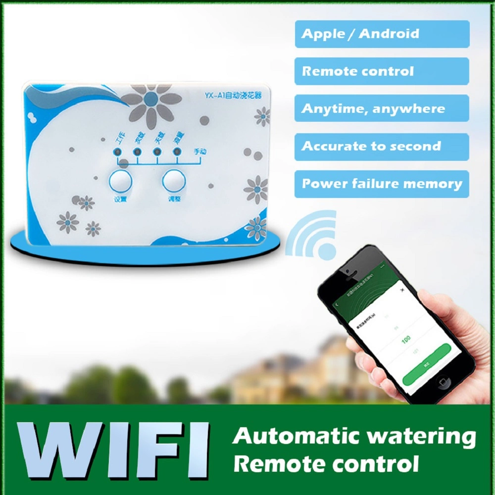 Sistema de riego, Planta de conexión WiFi dispositivo temporizador de riego de la bomba de agua útil para jardín Wyz17766