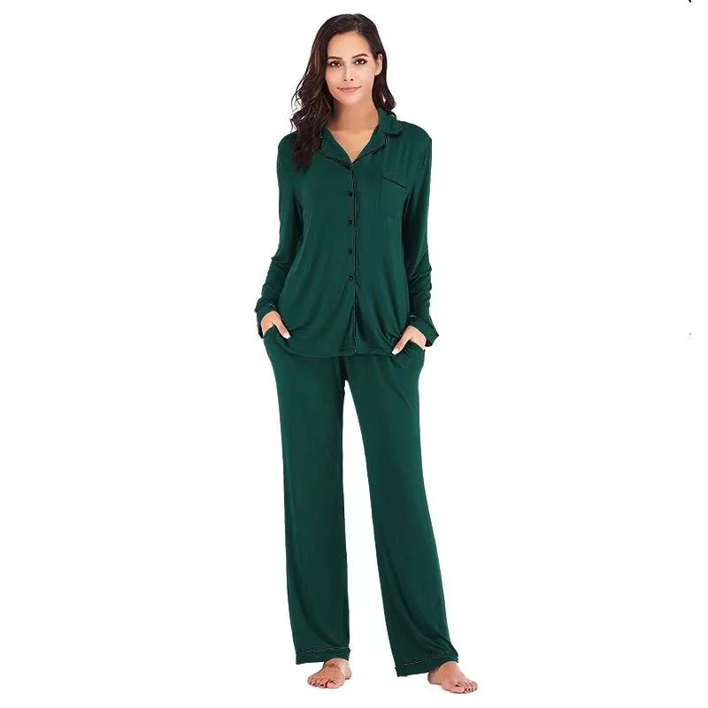 Wholesale/Supplier Women&prime; S House Wear, Women 2 Piece Pajamas Women Night Wear Home Essential Knit Clothes, Clothing, Pajamas Set