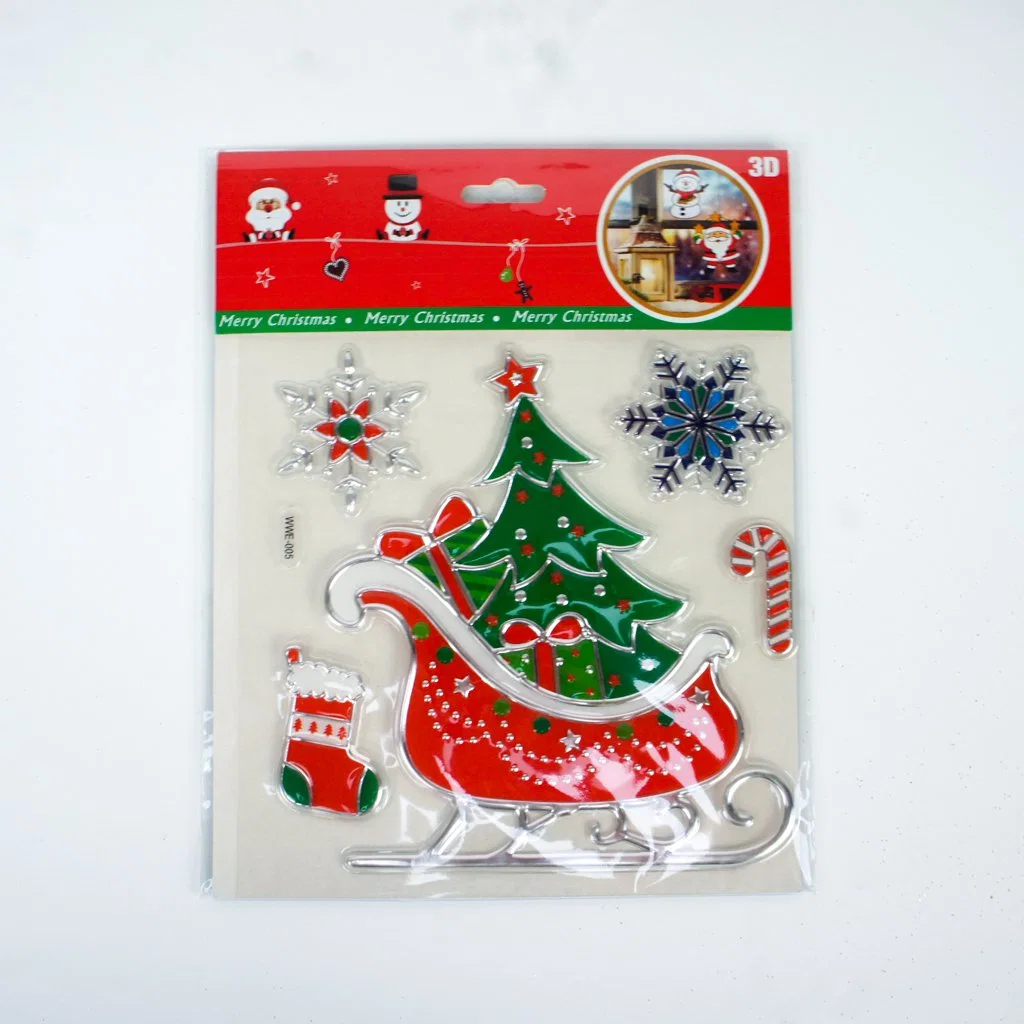 New Design Electrostatic Snowman Cling Decoration Christmas Window Sticker47