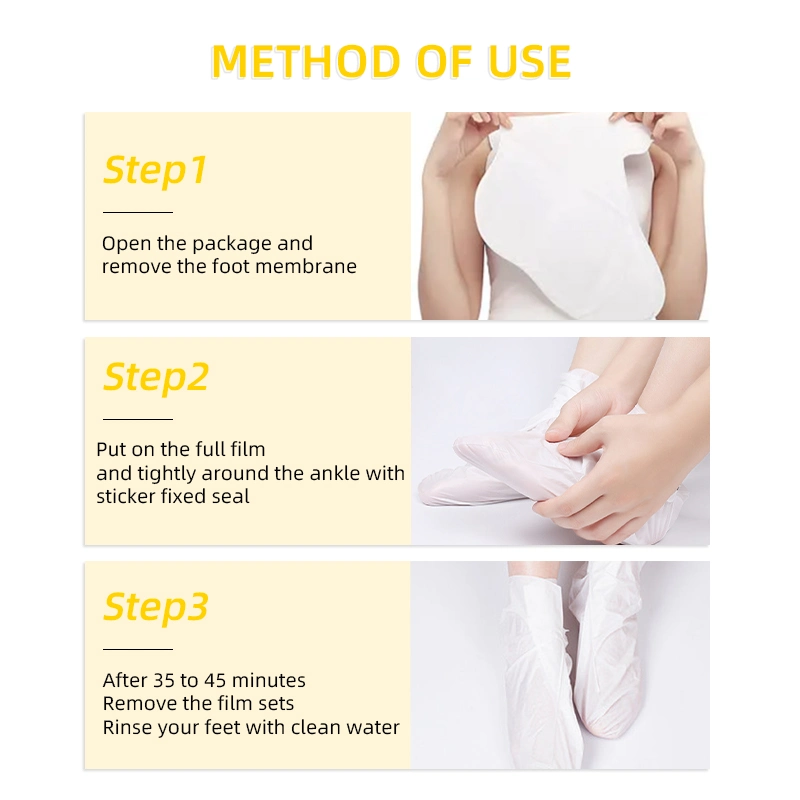 Peeling Exfoliating Foot Mask Remove Dead Skin Cuticles Heel Foot Care Private Label Foot Mask Socks