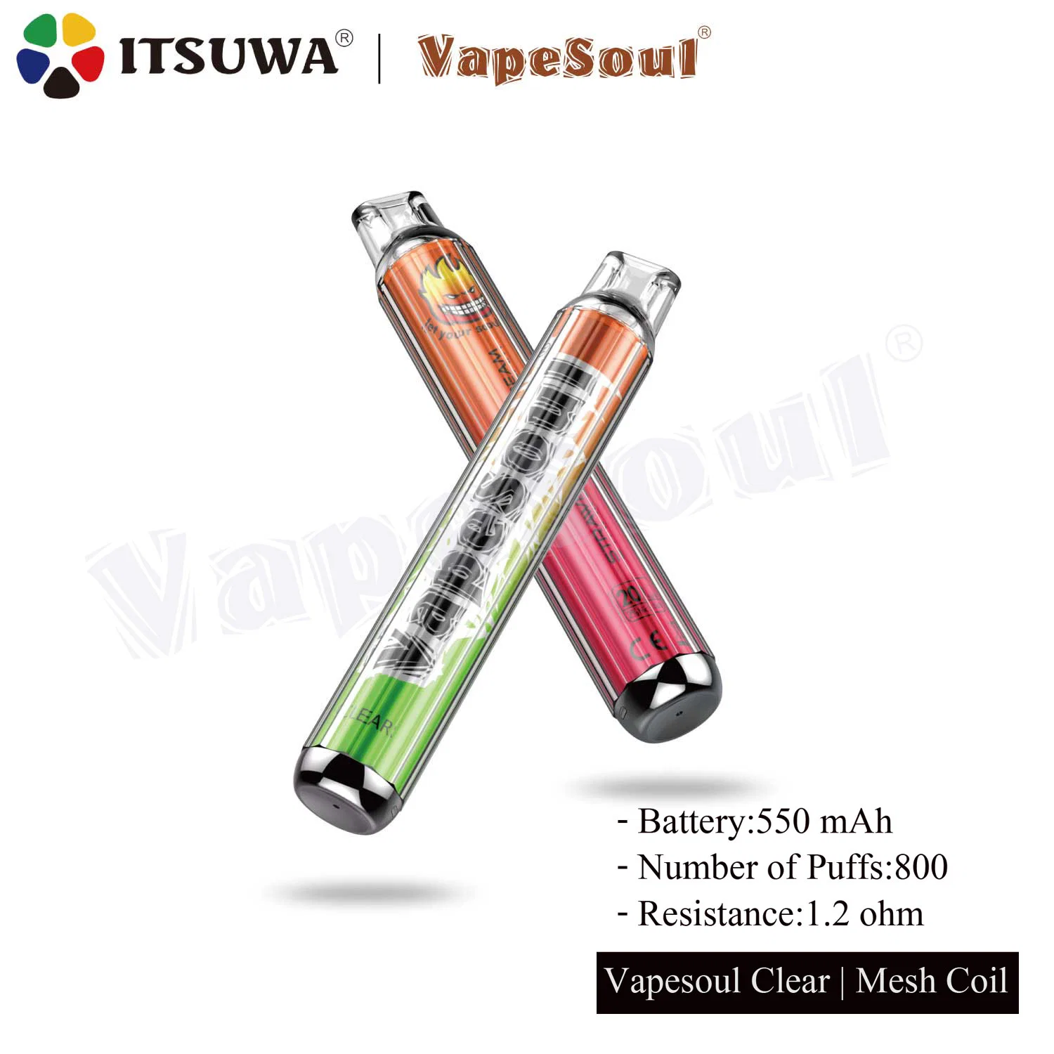 Wholesalechina OEM Electronic 20mgnic Salt Mesh Coil Vapesoul Crystal 600 Tpd Puff