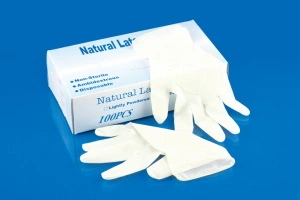 Libre de polvo estéril desechable Guantes de látex Exmination