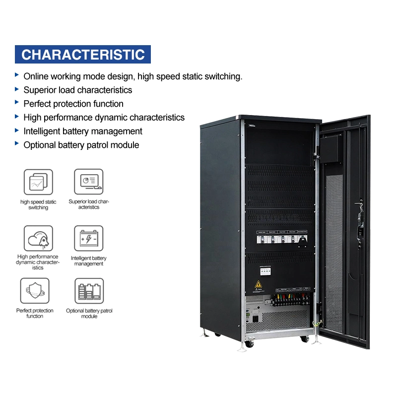 Low Frequency Accept Dual-Mains Input 3 Phase UPS with DSP Technology for Large Data Rooms Solar System Inverter