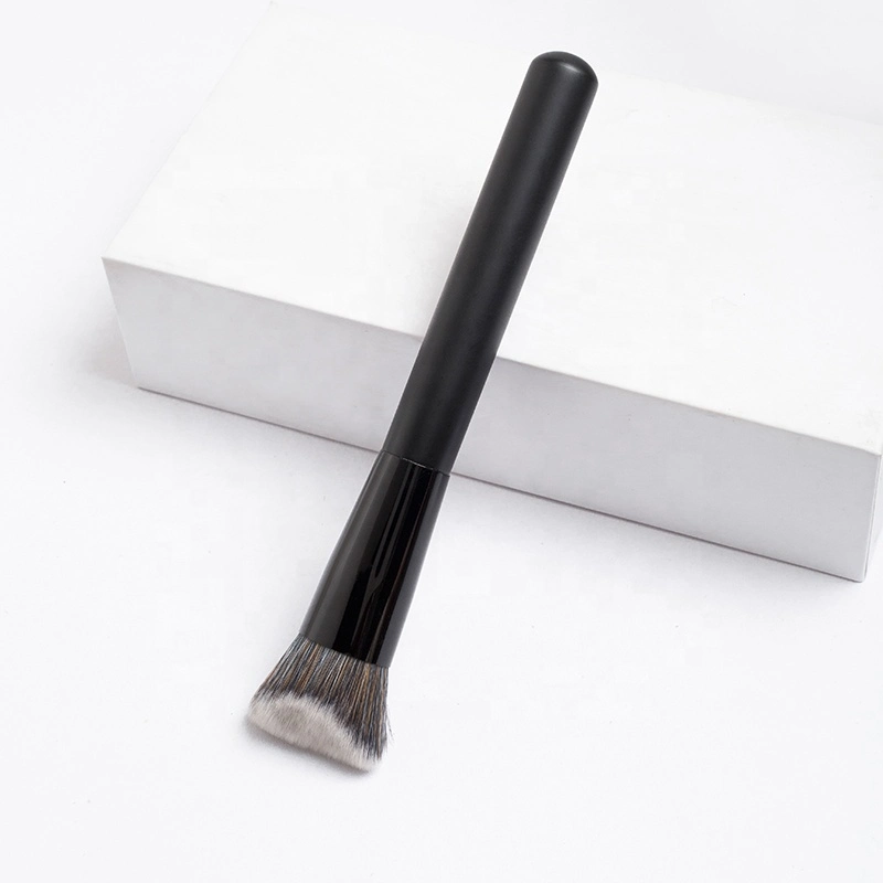 Beauty Vegan Contoured Curved Foundation OEM Single Private Label Makeup Brush