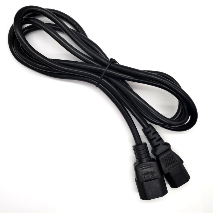 Power Extension Cord Cable 3pin Black