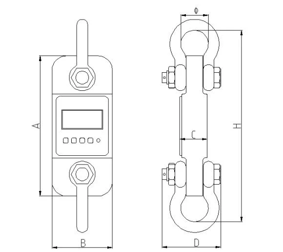 Dynamomètre sans fil haute précision pour utilisation intensive avec indicateur sans fil 1-550t (B18)