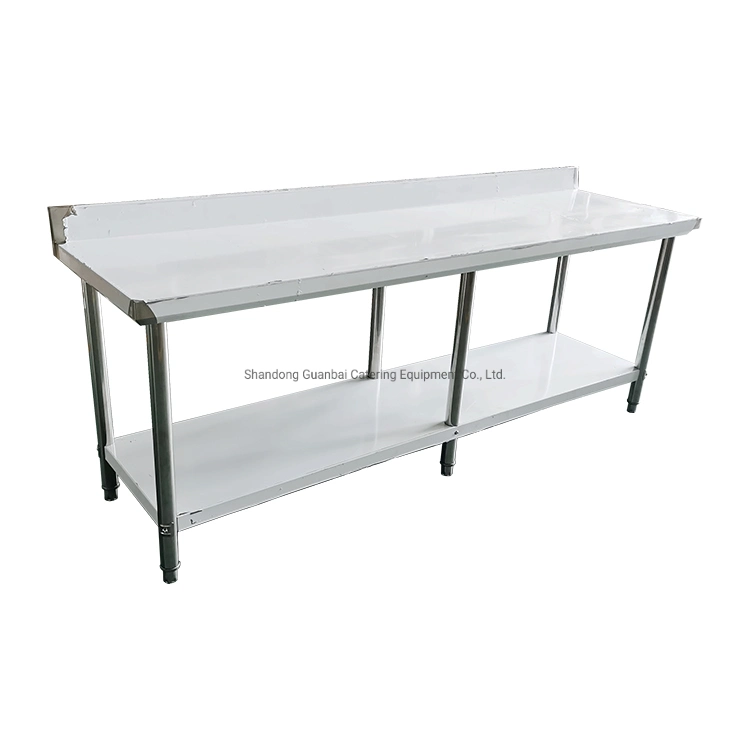 Industrial Restaurant Furniture Stainless Steel Work & Prep Table Kitchen Workbench Commercial Catering Equipment