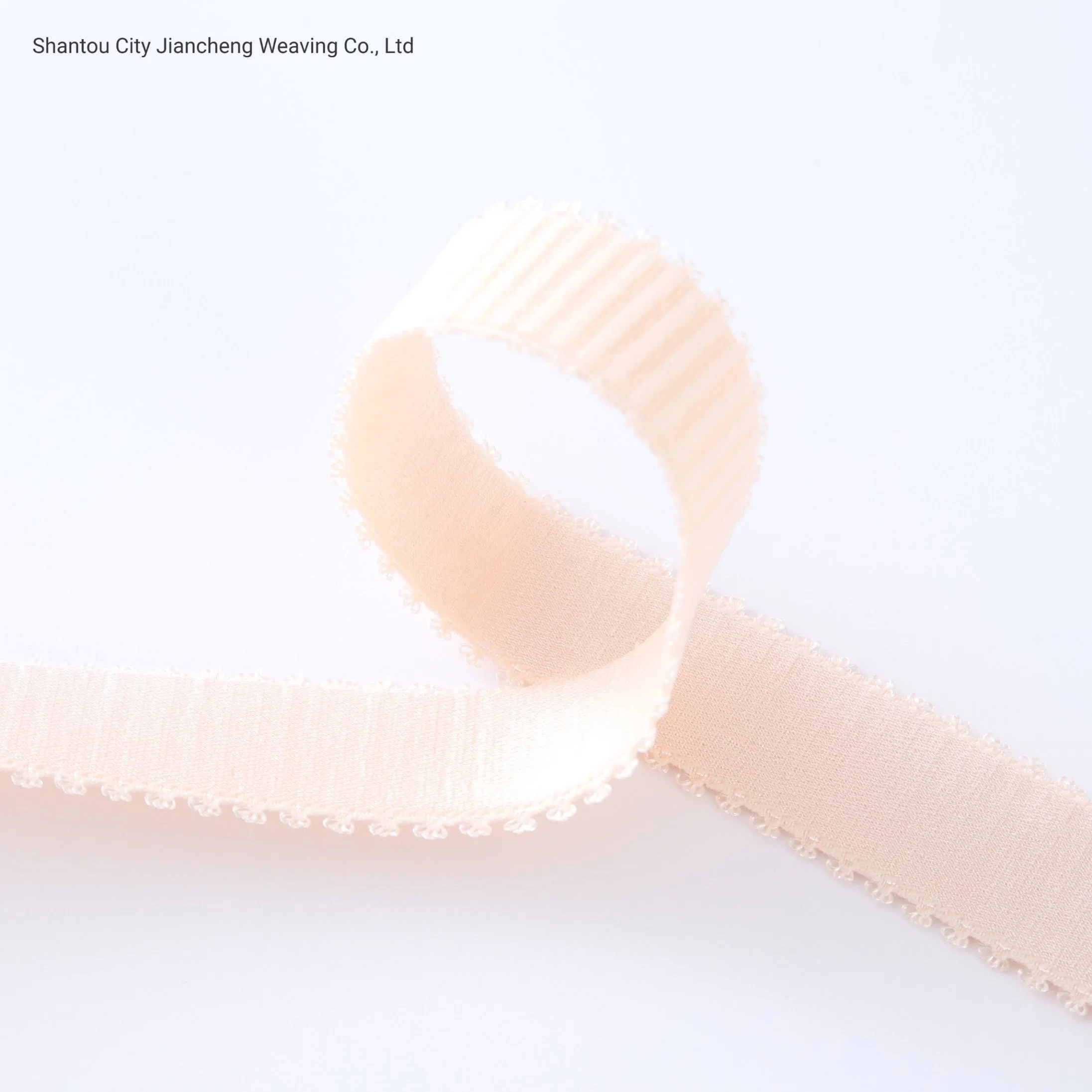 Custom Non Slip Nylon Elastic Woven Tape Plush Picot Elastic Webbing for Underwear Accessories