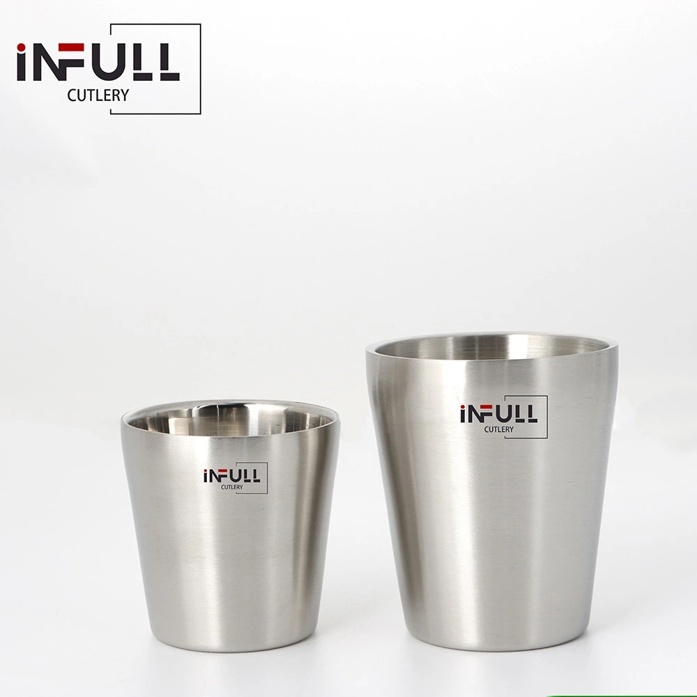 Personalizar Drinkware Acero inoxidable Plata Copa recta cóctel de vidrio beber Copa de vino