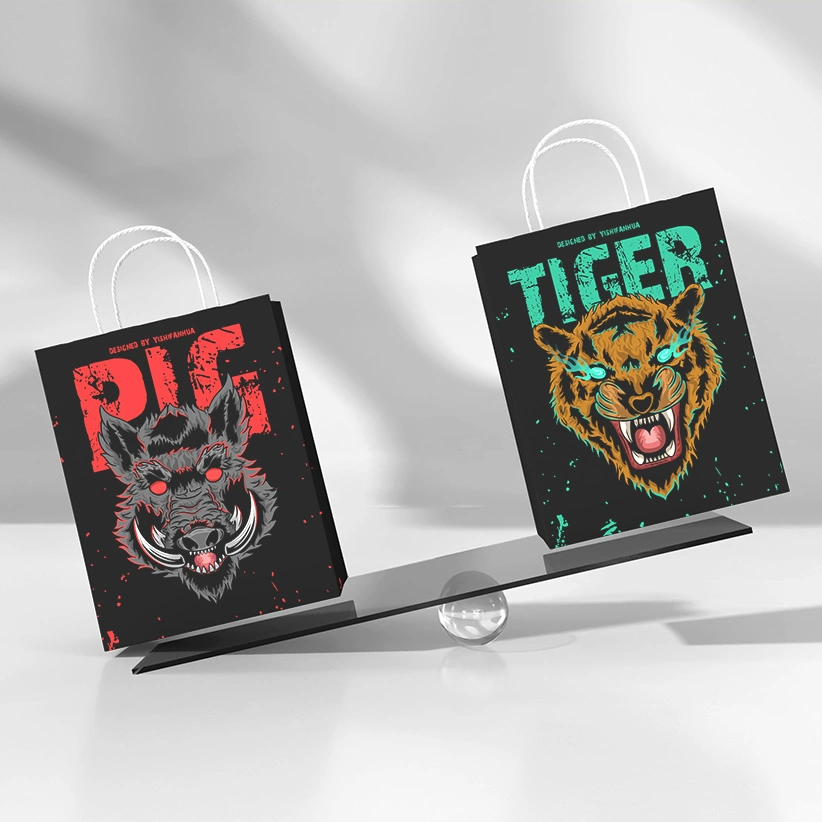 Custom Design Fashion Shopping Bags Handbags Ladies Paper Bags with Your Own Logo