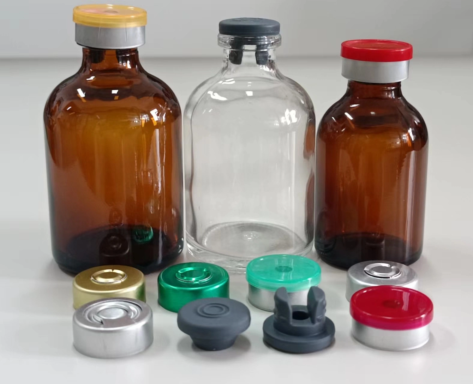 100ml Amber Mold Crimp Glass Bottle for Antibiotics