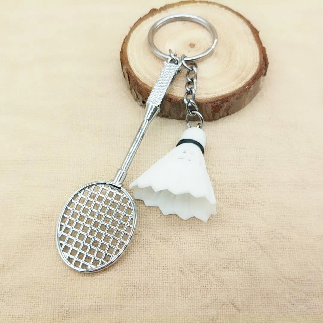 Customized Metal Stock Badminton Keyring